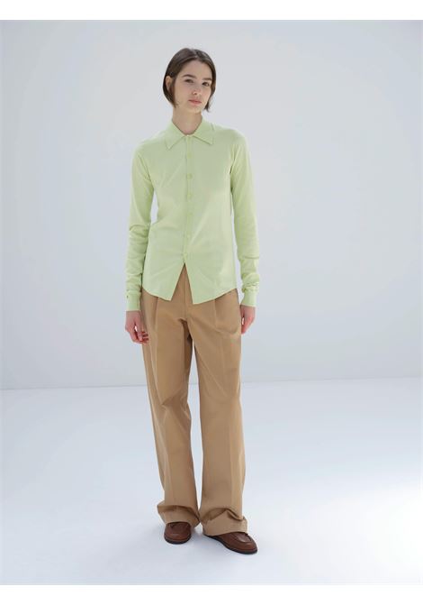 pantaloni chino one-tuck donna cammello AURALEE | A25SP05FCCAMEL BROWN